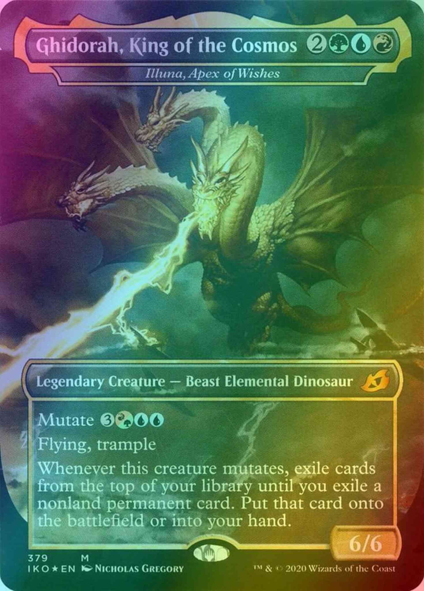 Ghidorah, King of the Cosmos - Illuna, Apex of Wishes [379] [Alternate Art] [Godzilla] [Ikoria: Lair of Behemoths] [Foil]
