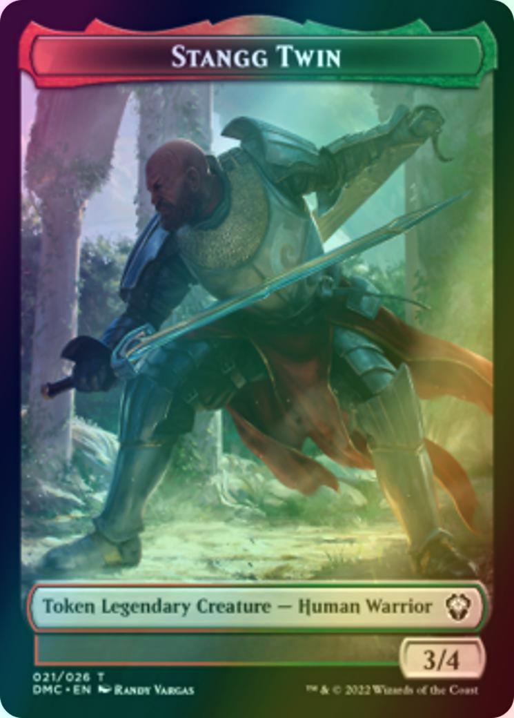 Soldier Token (04) // Stangg Twin Token (21) [DMU/DMC Set Symbol] [Dominaria United: Tokens] [Foil]