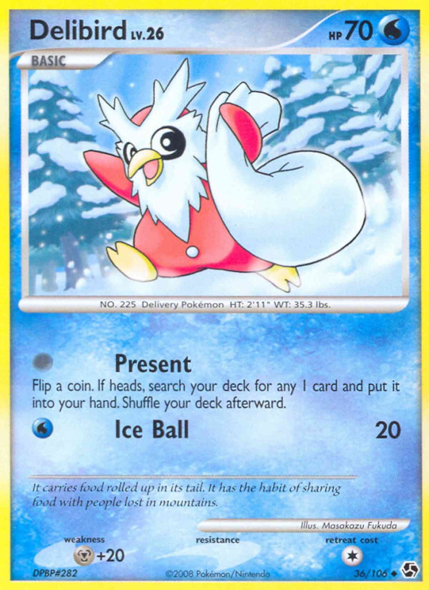 Delibird - 36/106 - Uncommon [dp4-36] [Reverse Holo]