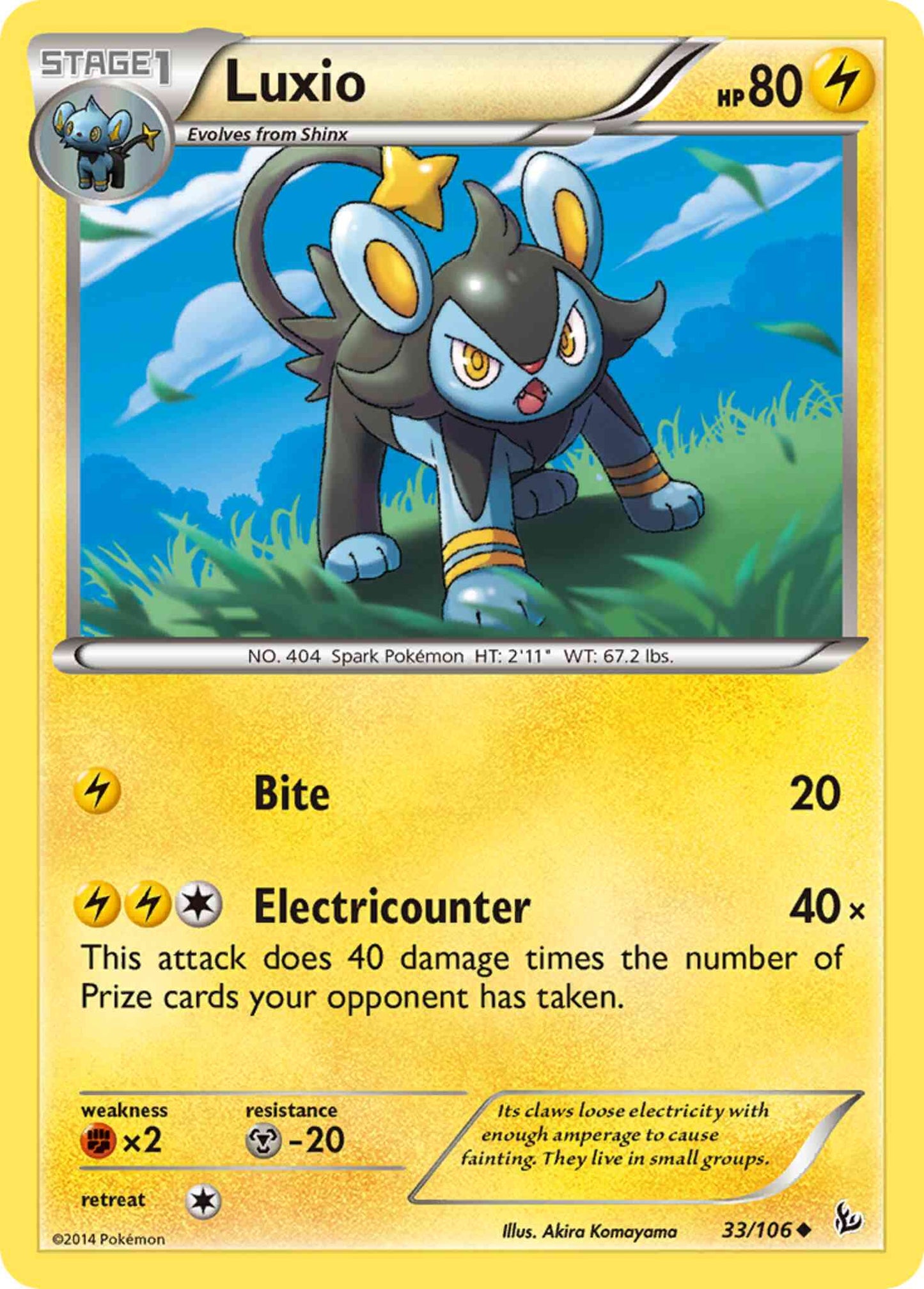 Luxio - 33/106 - Uncommon [xy2-33] [Non-Holo]
