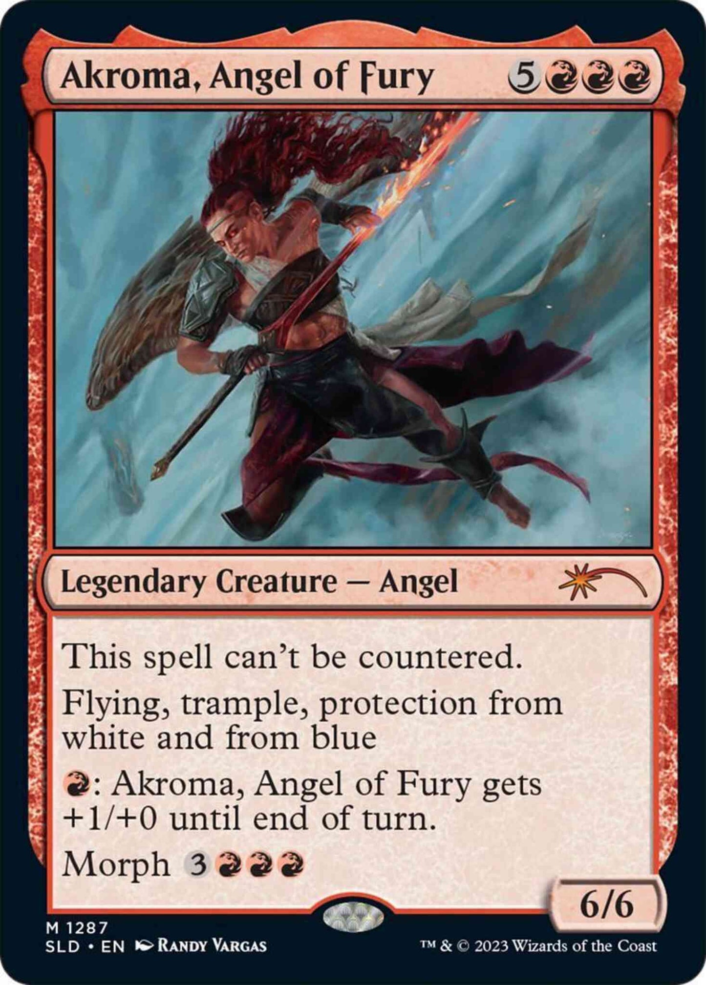 Akroma, Angel of Fury [1287] [Randy Vargas] [Secret Lair Drop] [Non-Foil]