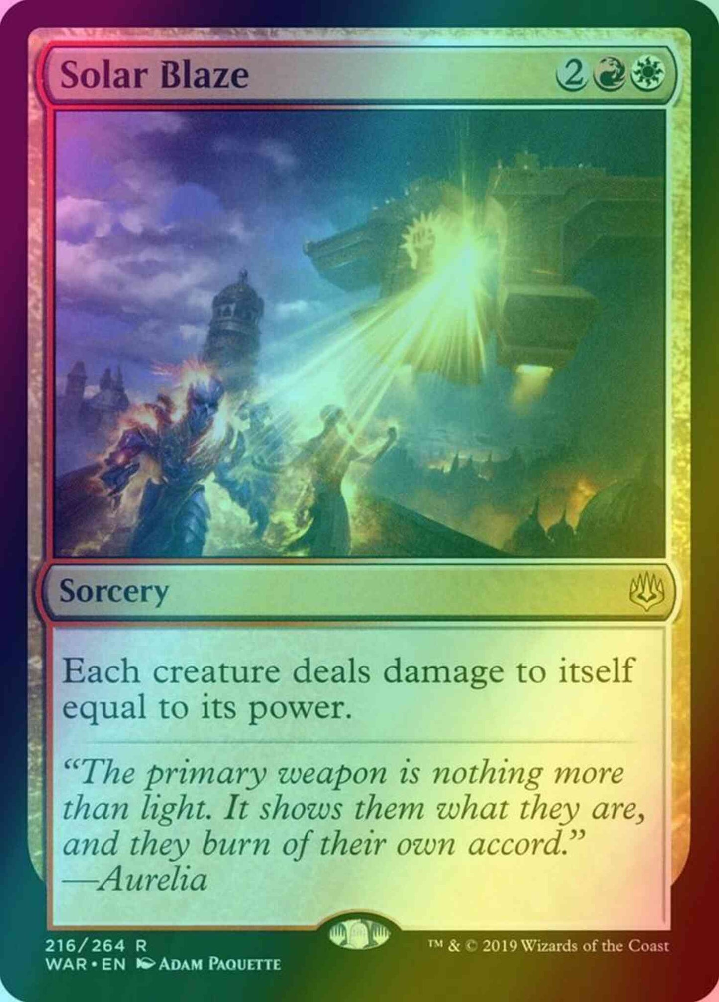 Solar Blaze [216] [War of the Spark] [Foil]