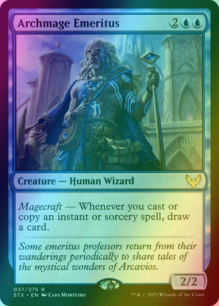 Archmage Emeritus [Promo Pack] [37p] [Strixhaven: School of Mages Promos] [Foil]