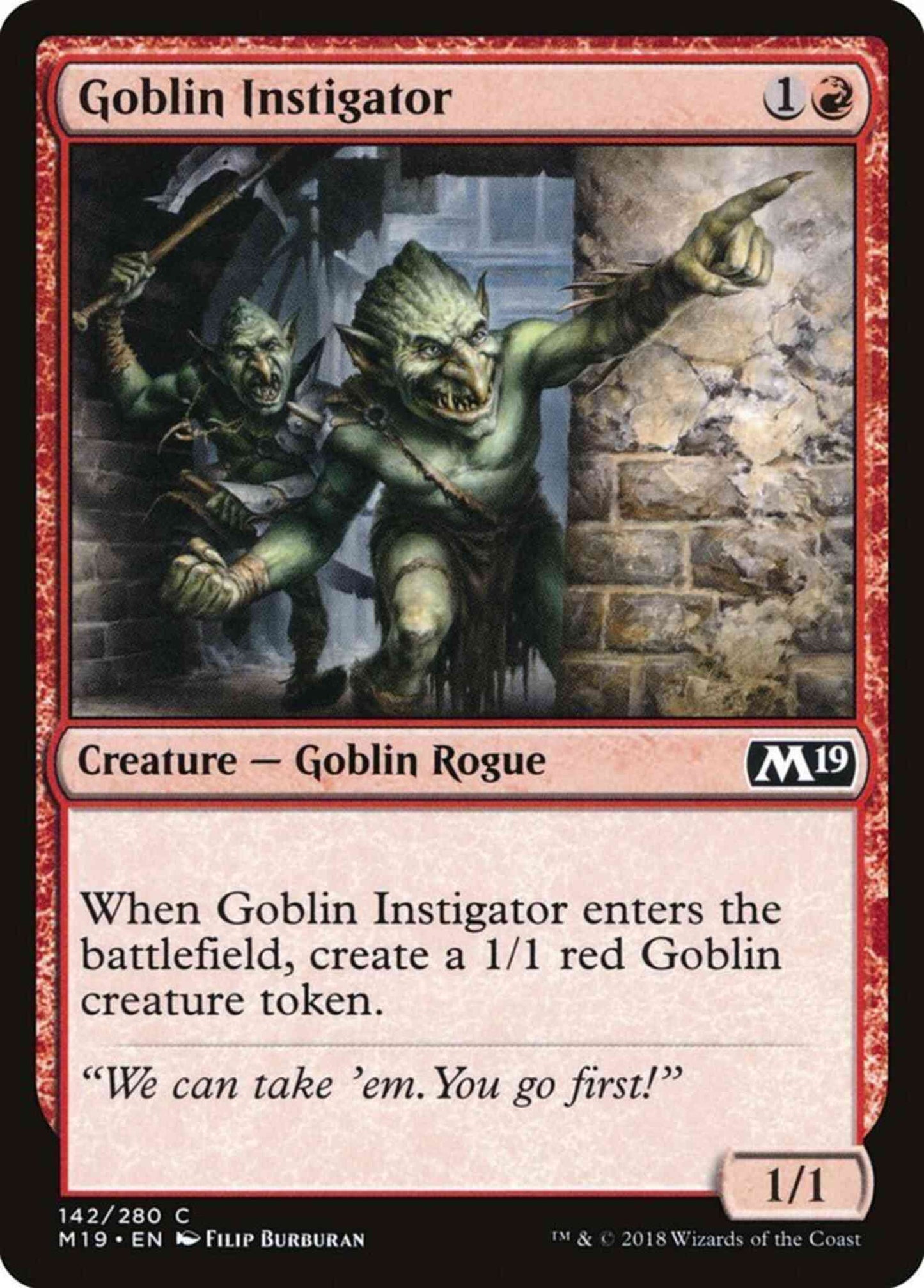 Goblin Instigator [142] [Core Set 2019] [Non-Foil]