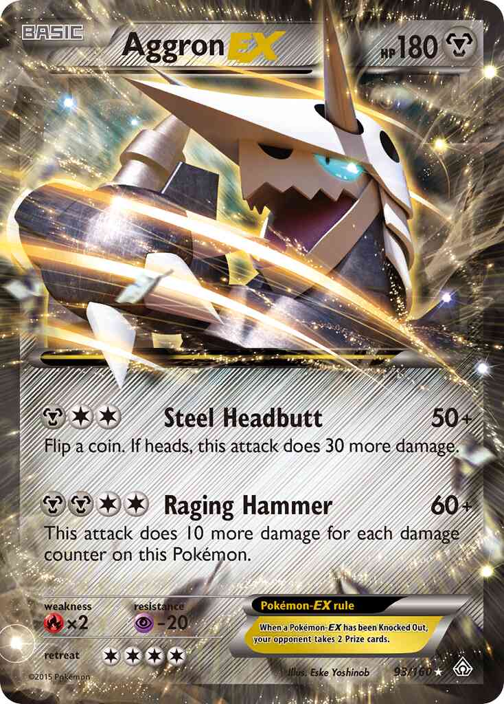 Aggron-EX - 93/160 - Rare Holo EX [xy5-93] [Ultra]