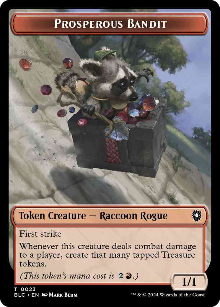 Prosperous Bandit Token (23) // Treasure Token (29) [Bloomburrow: Commander: Tokens] [Non-Foil]