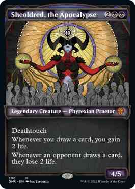 Sheoldred, the Apocalypse [290] [Stained Glass Showcase] [Dominaria United] [Non-Foil]