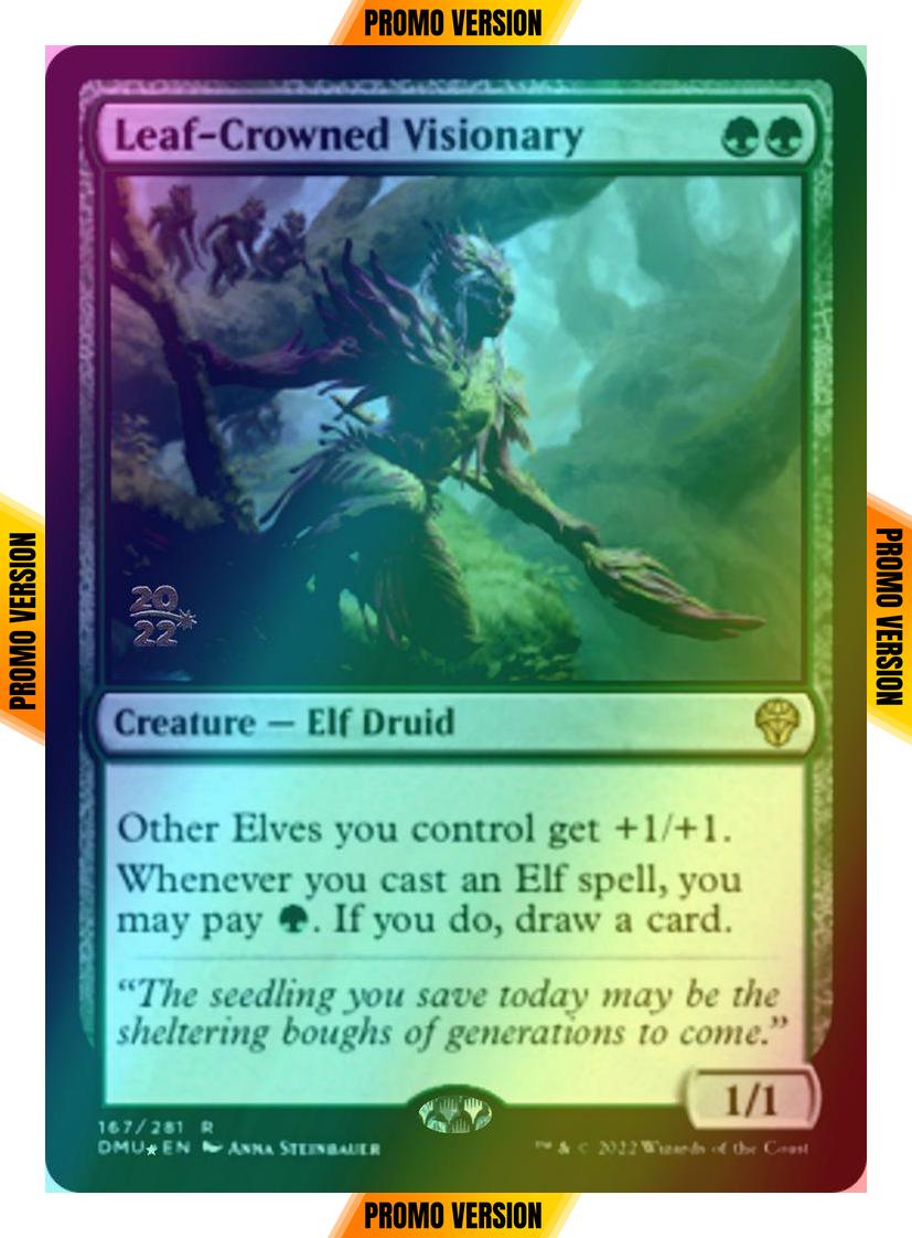 Leaf-Crowned Visionary [167s] [Prerelease] [Dominaria United: Promos] [Foil]