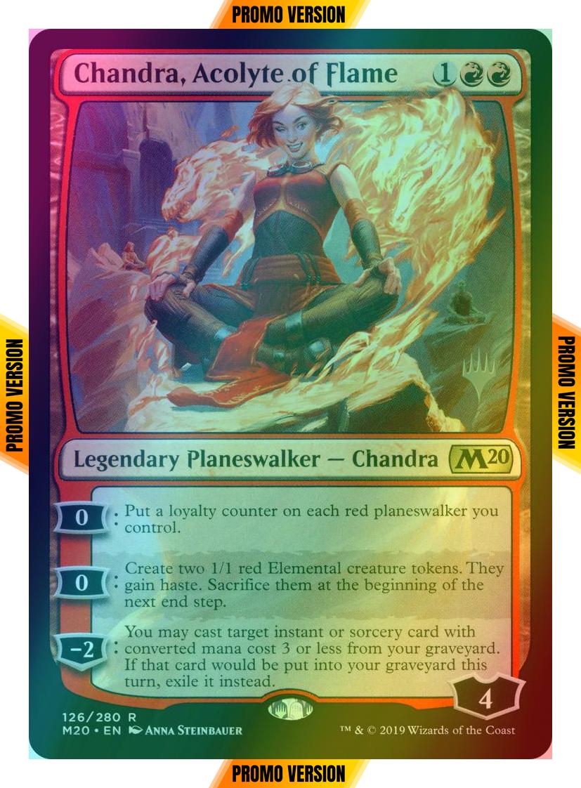 Chandra, Acolyte of Flame [126p] [Promo Pack] [Core Set 2020 Promos] [Foil]