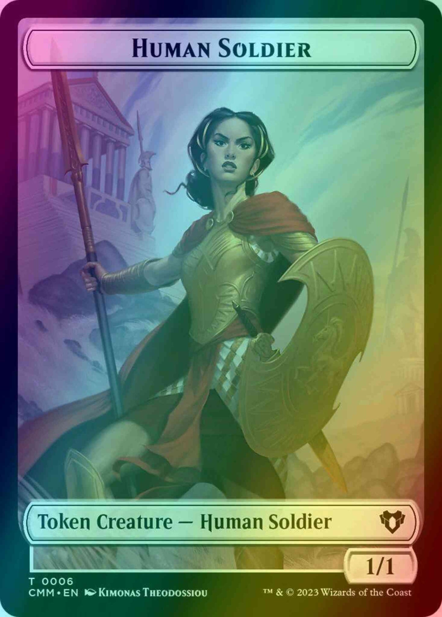 Human Soldier Token (06) // Zombie Token (13) [Commander Masters: Tokens] [Foil]