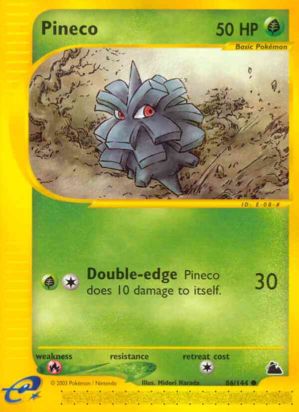 Pineco - 86/144 - Common [ecard3-86] [Reverse Holo]