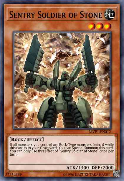 Sentry Soldier of Stone - MVP1-ENS12 - Secret Rare - 1st Edition