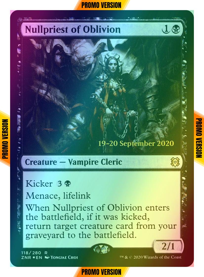 Nullpriest of Oblivion [Prerelease] [118s] [Zendikar Rising Promos] [Foil]