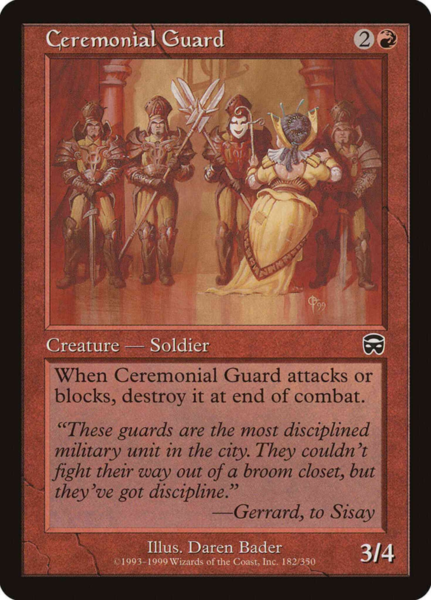 Ceremonial Guard [182] [Mercadian Masques] [Non-Foil]