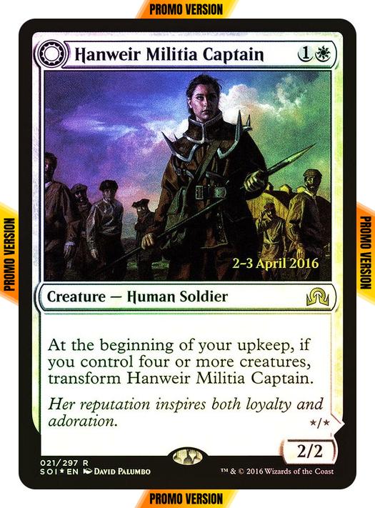 Hanweir Militia Captain // Westvale Cult Leader [21s] [Shadows over Innistrad Promos] [Foil]