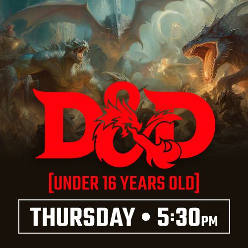 Dungeons & Dragons - Under 16 Years Old - Thursday July 9th - 5:30 PM - Toronto [2026]