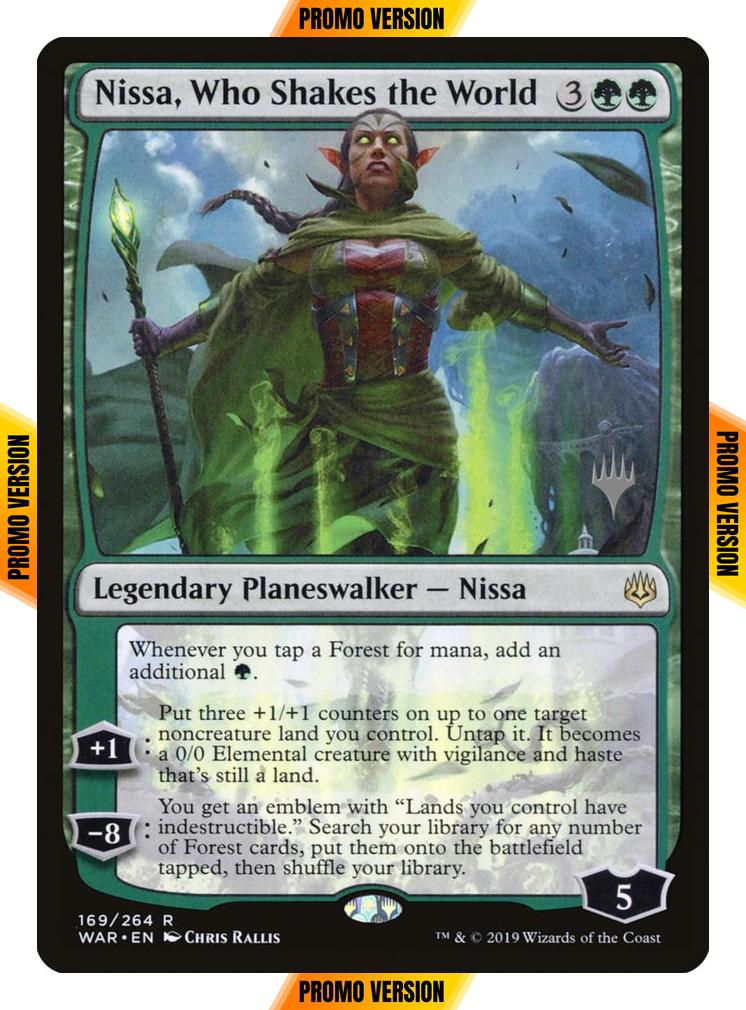 Nissa, Who Shakes the World [169p] [Promo Pack] [War of the Spark Promos] [Foil]
