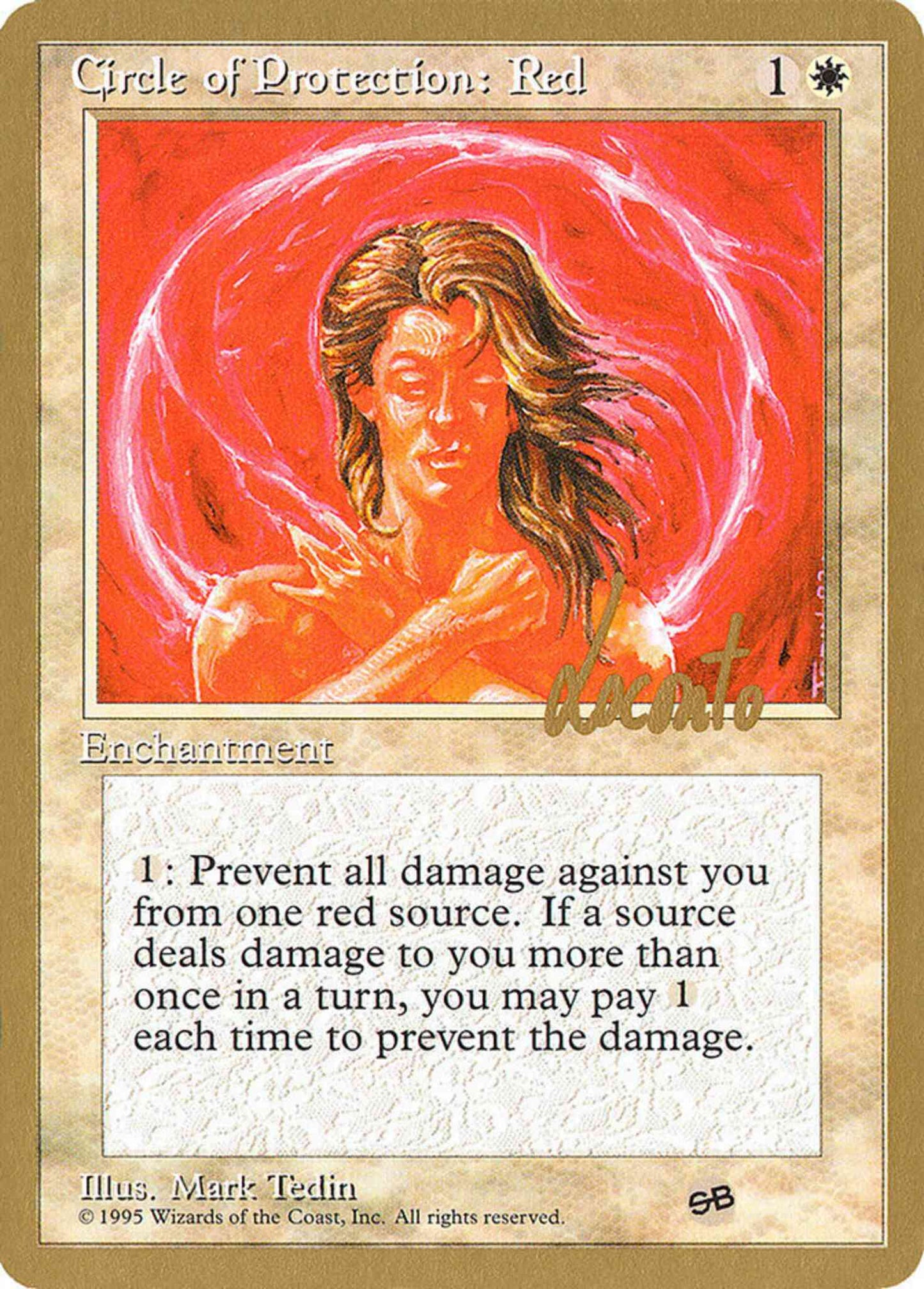 Circle of Protection: Red [ml17sb] [Michael Locanto] [No Set Symbol] [Pro Tour Collector Set] [Non-Foil]