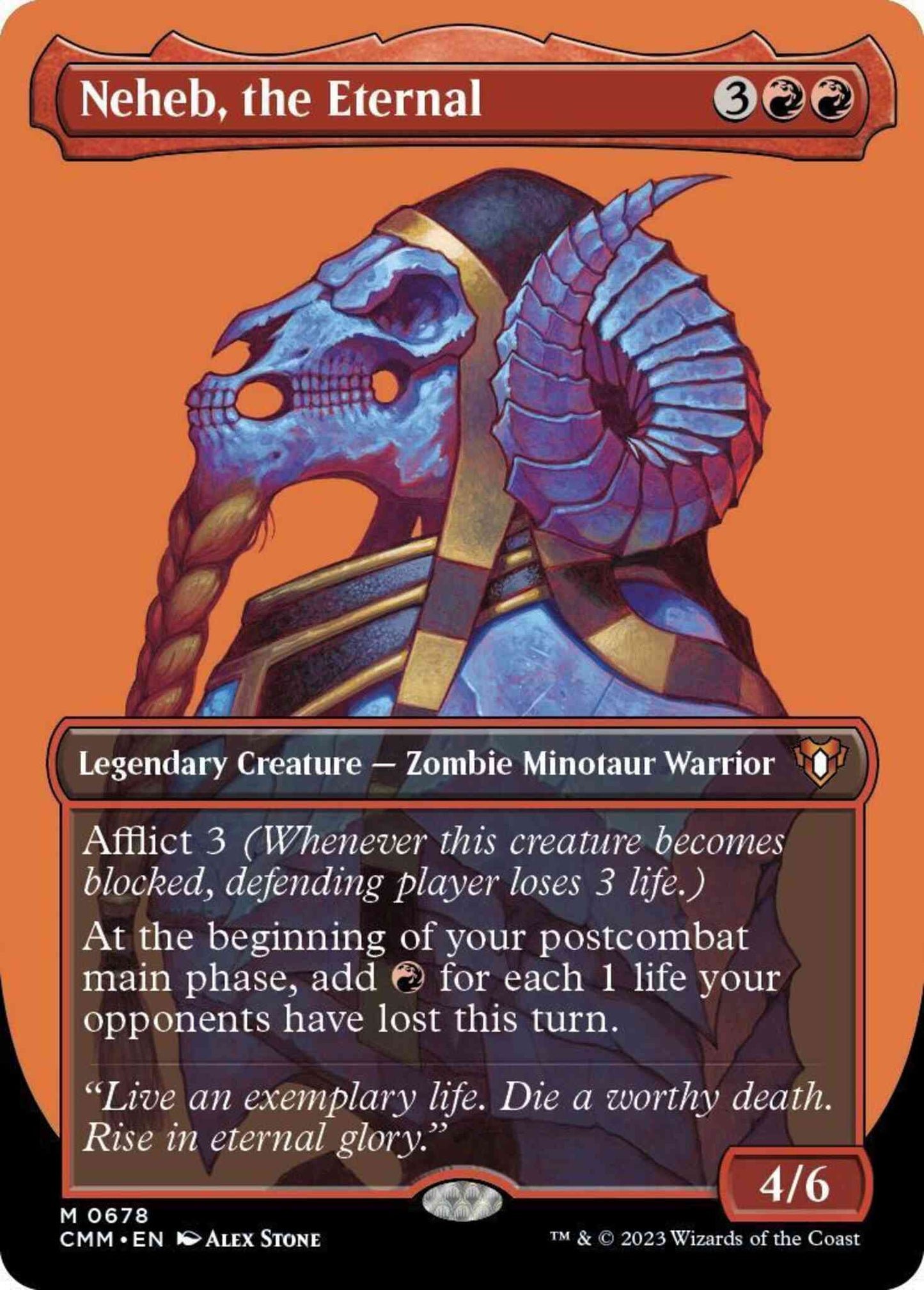 Neheb, the Eternal [678] [Borderless] [Profile] [Commander Masters] [Non-Foil]