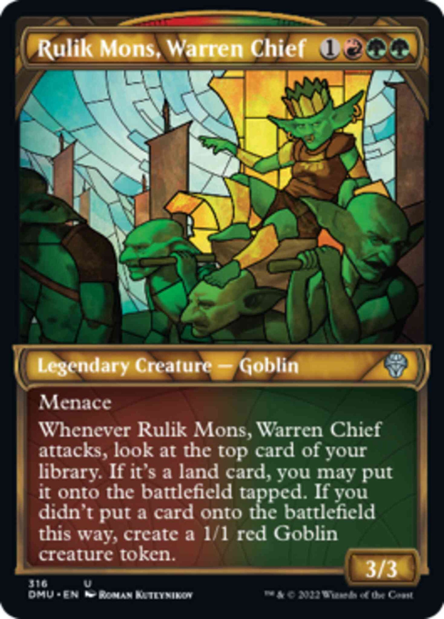 Rulik Mons, Warren Chief [316] [Stained Glass Showcase] [Dominaria United] [Non-Foil]
