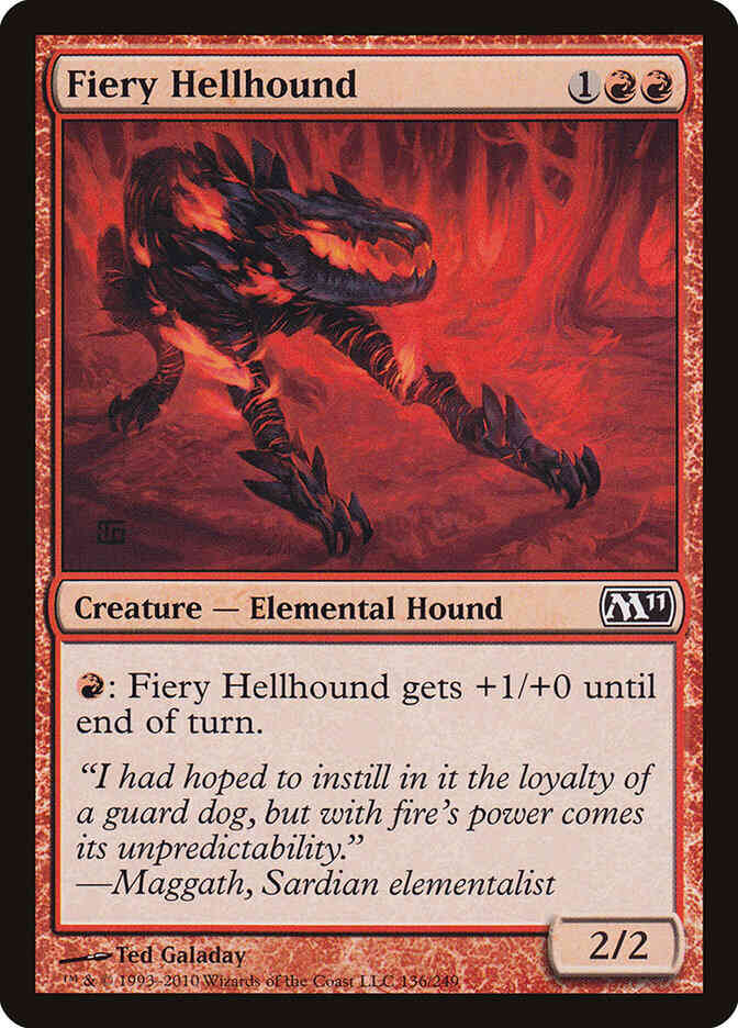 Fiery Hellhound [136] [Magic 2011] [Non-Foil]