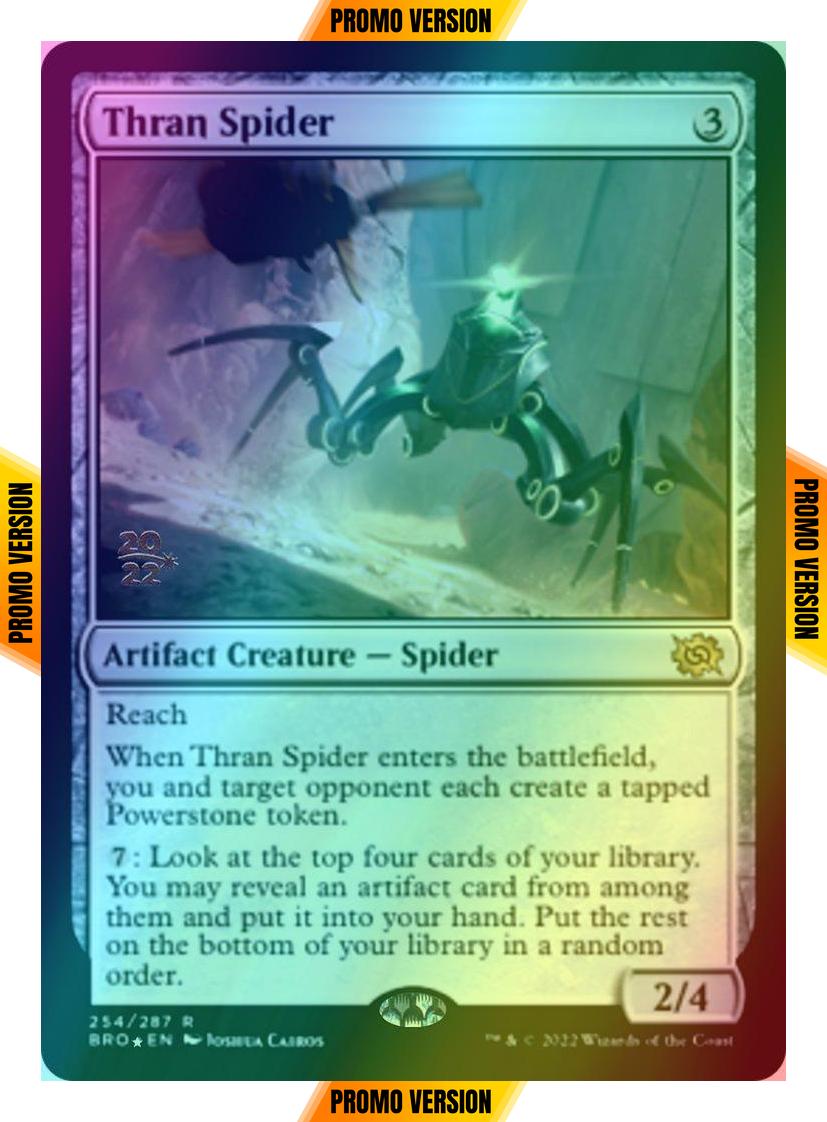 Thran Spider [254s] [Prerelease] [The Brothers' War: Promos] [Foil]
