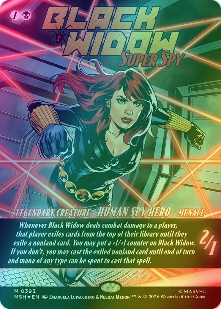 Black Widow, Super Spy [393] [Borderless] [Classic Comic] [Marvel Super Heroes] [Foil]