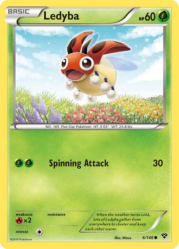 Ledyba - 6/146 - Common [xy1-6] [Reverse Holo]