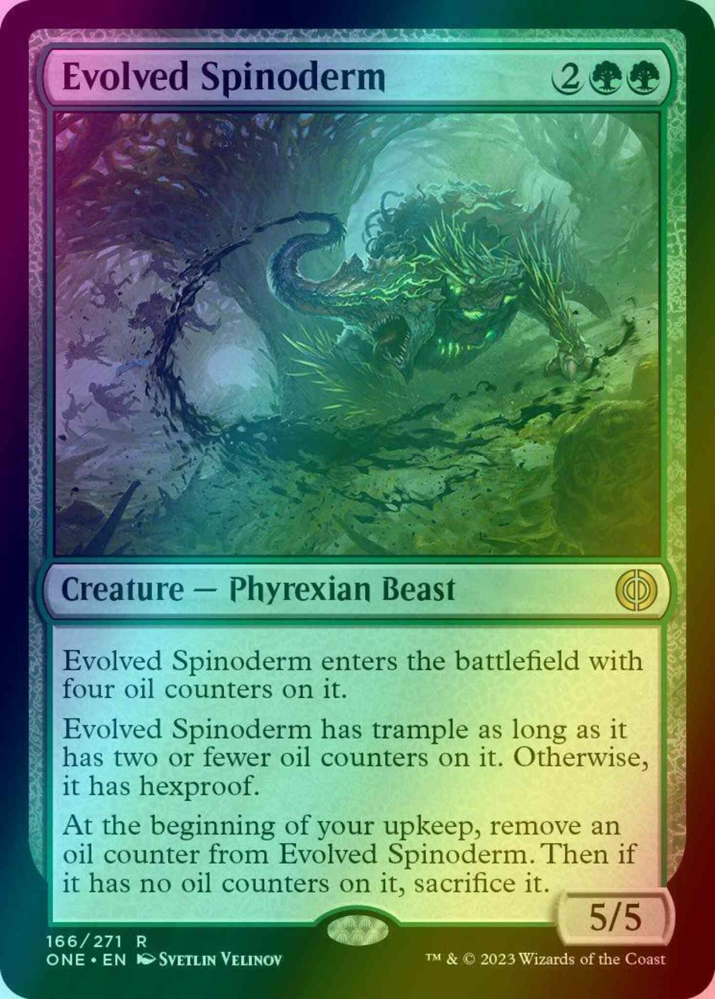 Evolved Spinoderm [166] [Phyrexia: All Will Be One] [Foil]