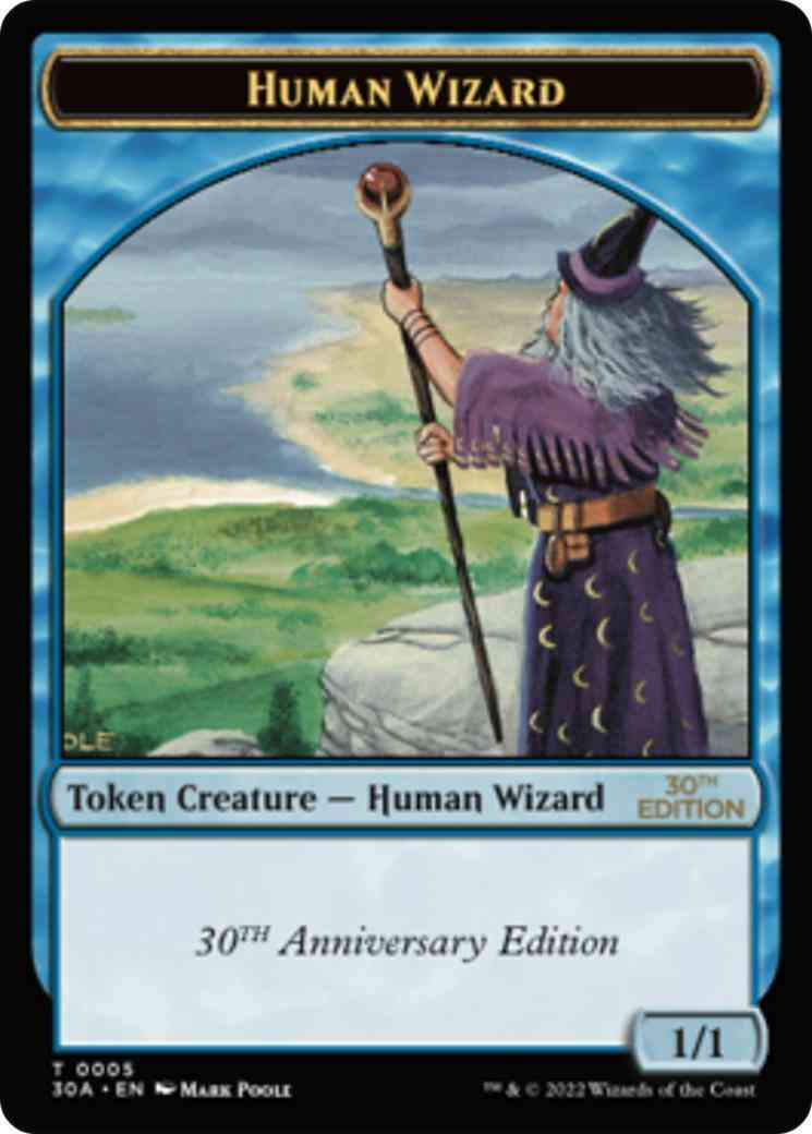 Human Wizard Token [05] [30th Anniversary Edition: Tokens] [Non-Foil]