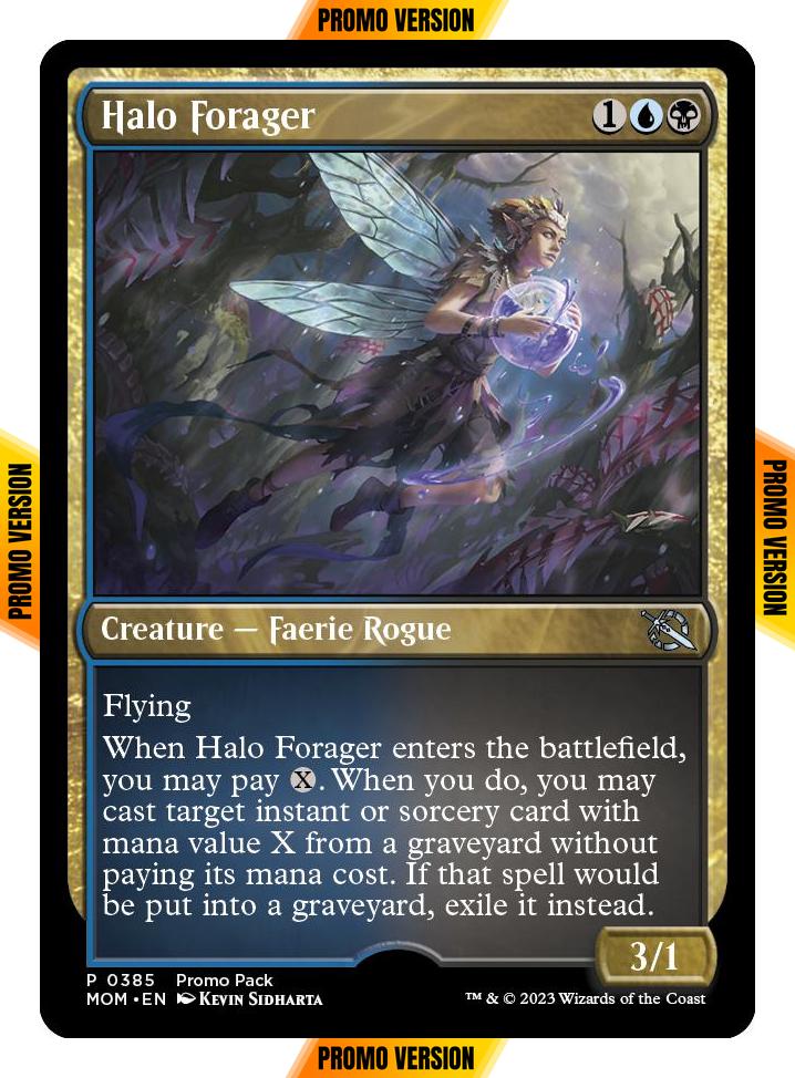 Halo Forager [385] [Dark Frame Promo Pack] [March of the Machine] [Non-Foil]