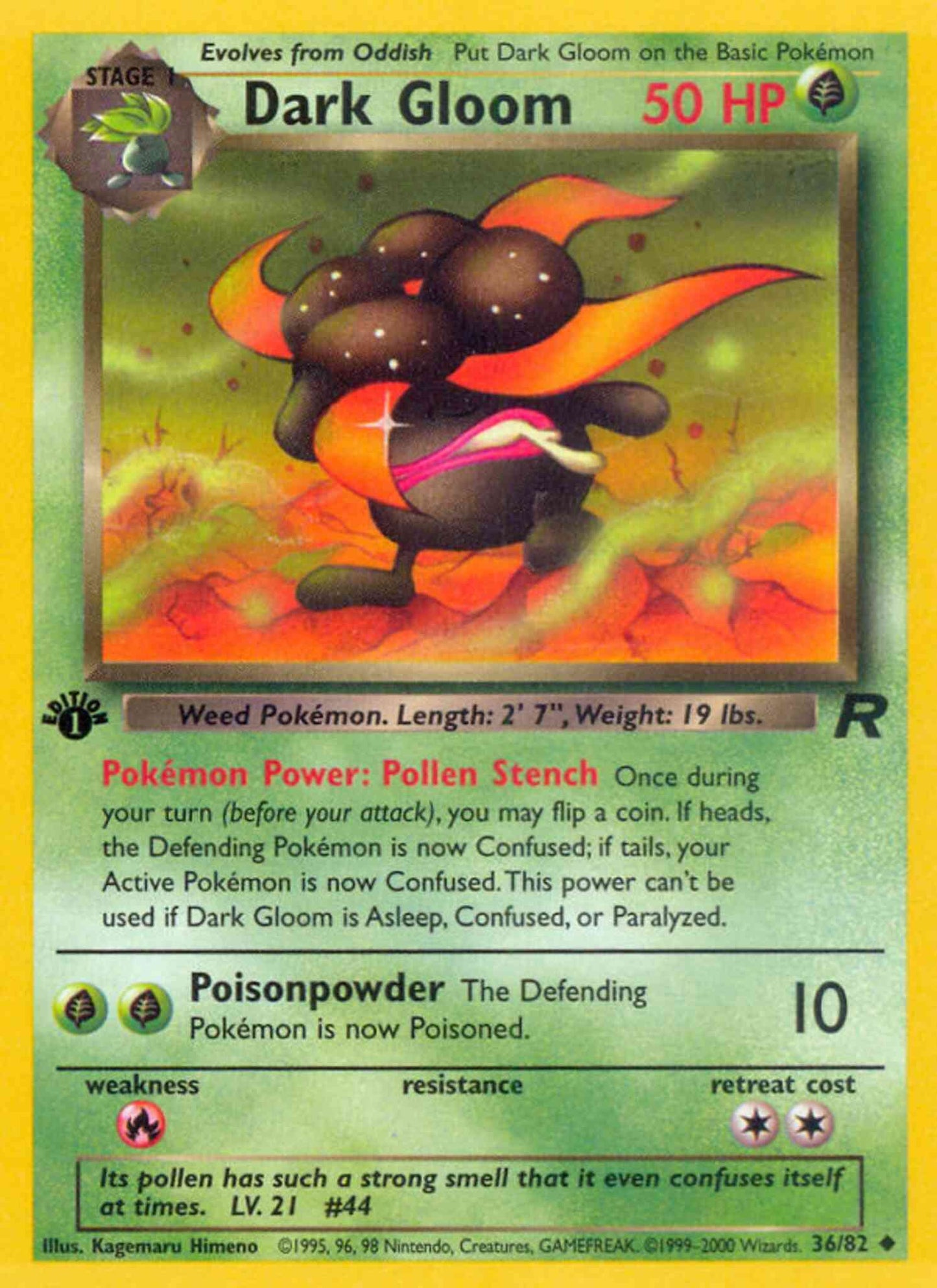 Dark Gloom - 36/82 - Uncommon - 1st Edition [base5-36] [Non-Holo]