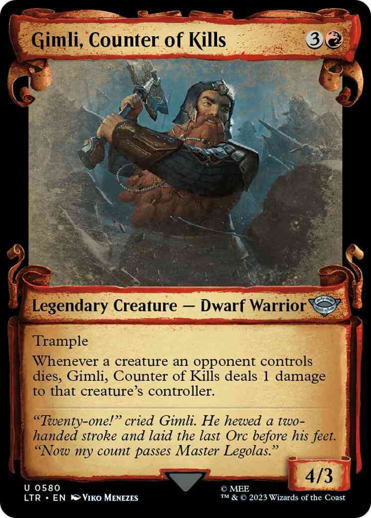 Gimli, Counter of Kills [580] [Scrolls Showcase] [The Lord of the Rings: Tales of Middle-earth] [Non-Foil]