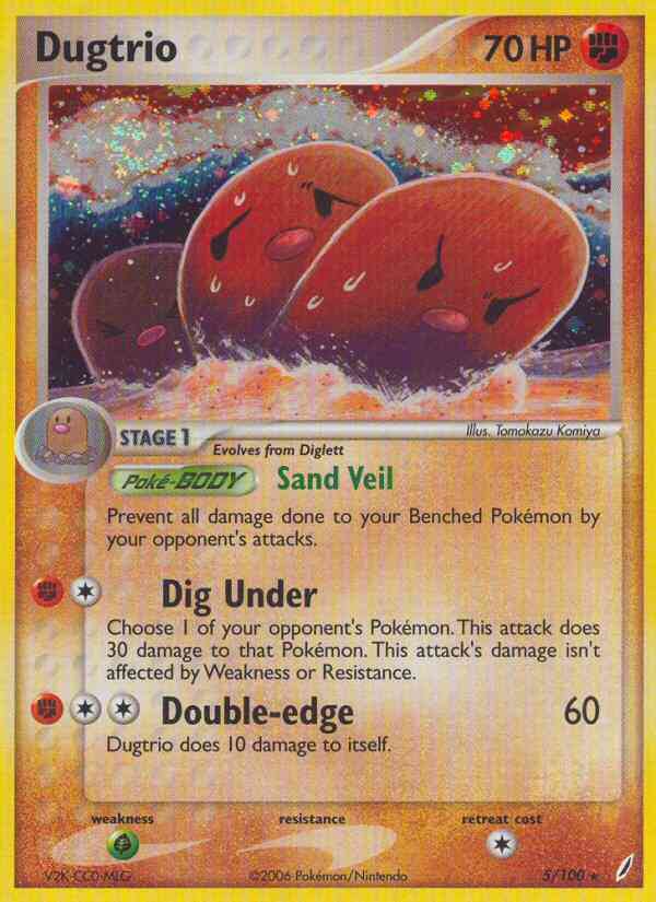 Dugtrio - 5/100 - Rare Holo [ex14-5] [Holo]