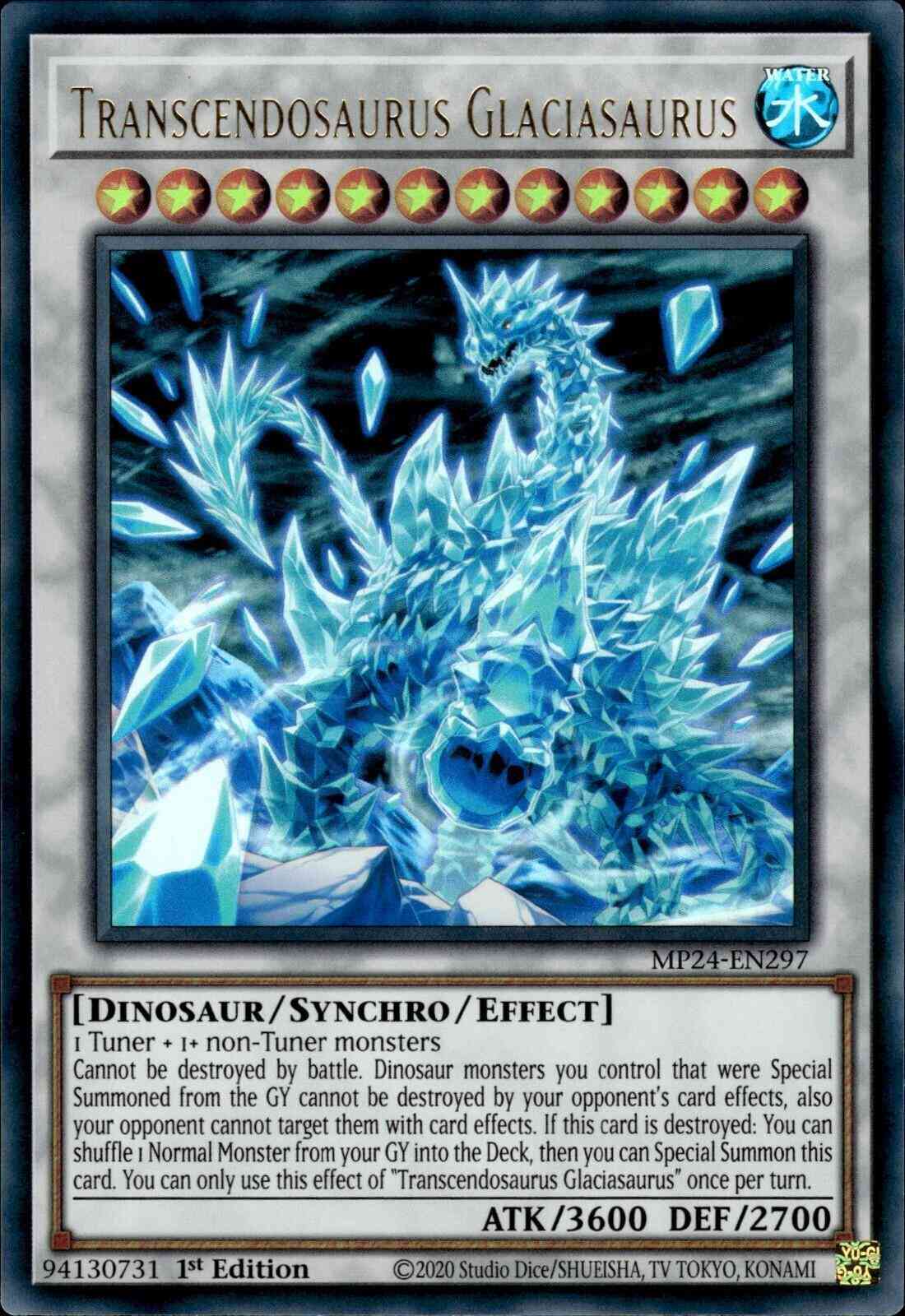 Transcendosaurus Glaciasaurus - MP24-EN297 - Ultra Rare - 1st Edition