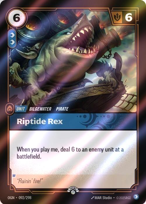 Riptide Rex - 092/298 [Riftbound Organized Play Promotional Cards] [Foil]