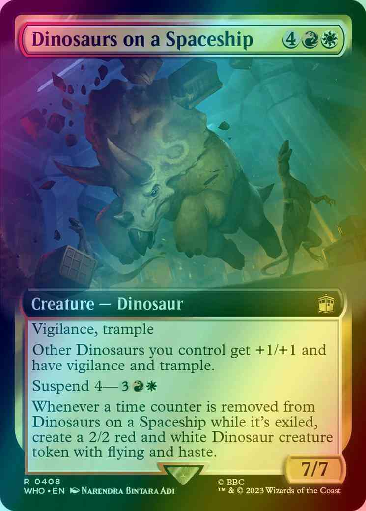 Dinosaurs on a Spaceship [408] [Extended Art] [Universes Beyond: Doctor Who] [Foil]