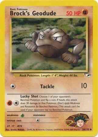 Brock's Geodude - 38/132 - Uncommon - Unlimited [gym1U-38] [Non-Holo]