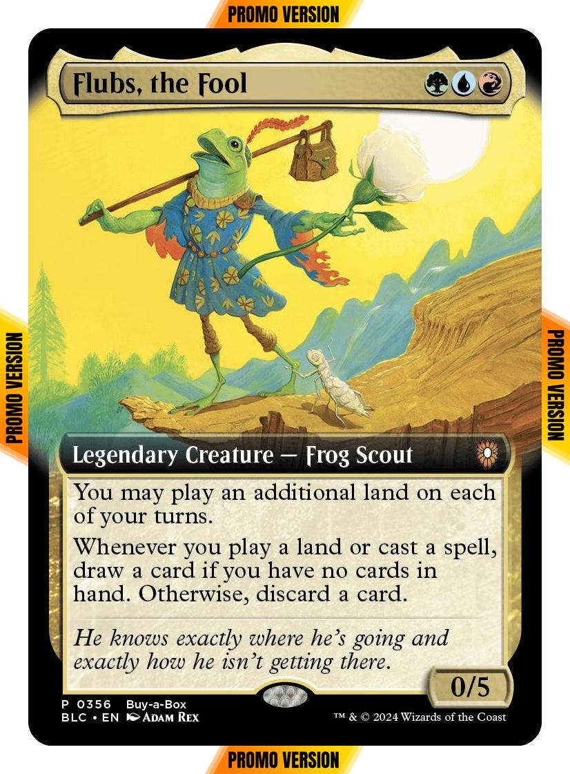 Flubs, the Fool [356] [Extended Art] [Buy a Box] [Bloomburrow: Commander] [Non-Foil]