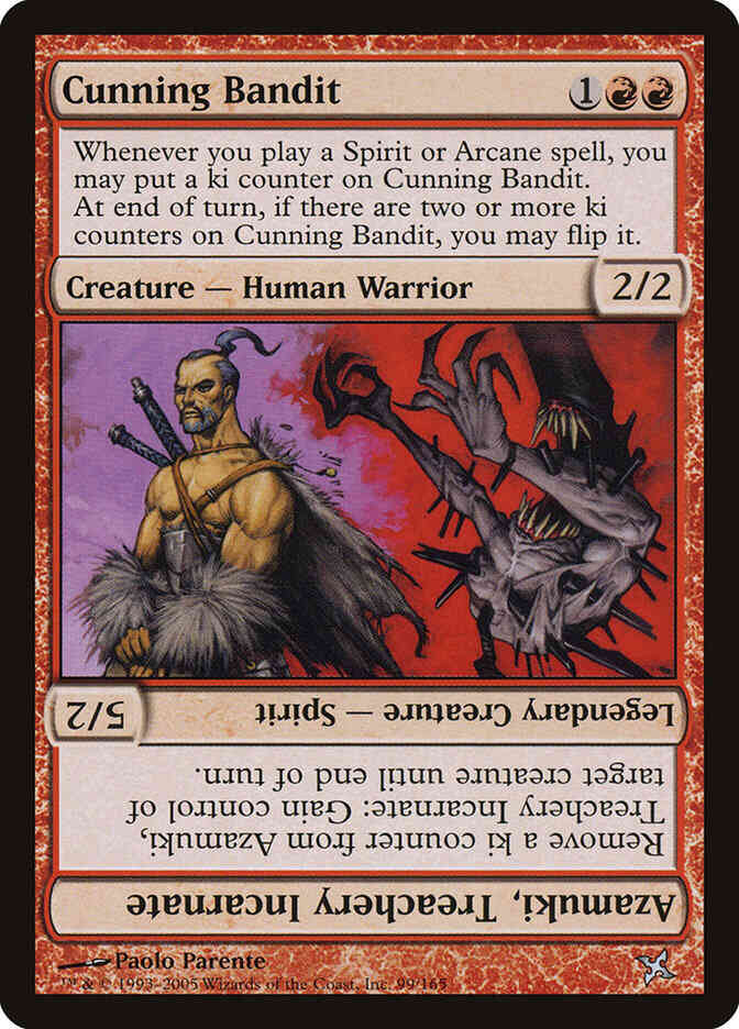 Cunning Bandit // Azamuki, Treachery Incarnate [99] [Betrayers of Kamigawa] [Non-Foil]