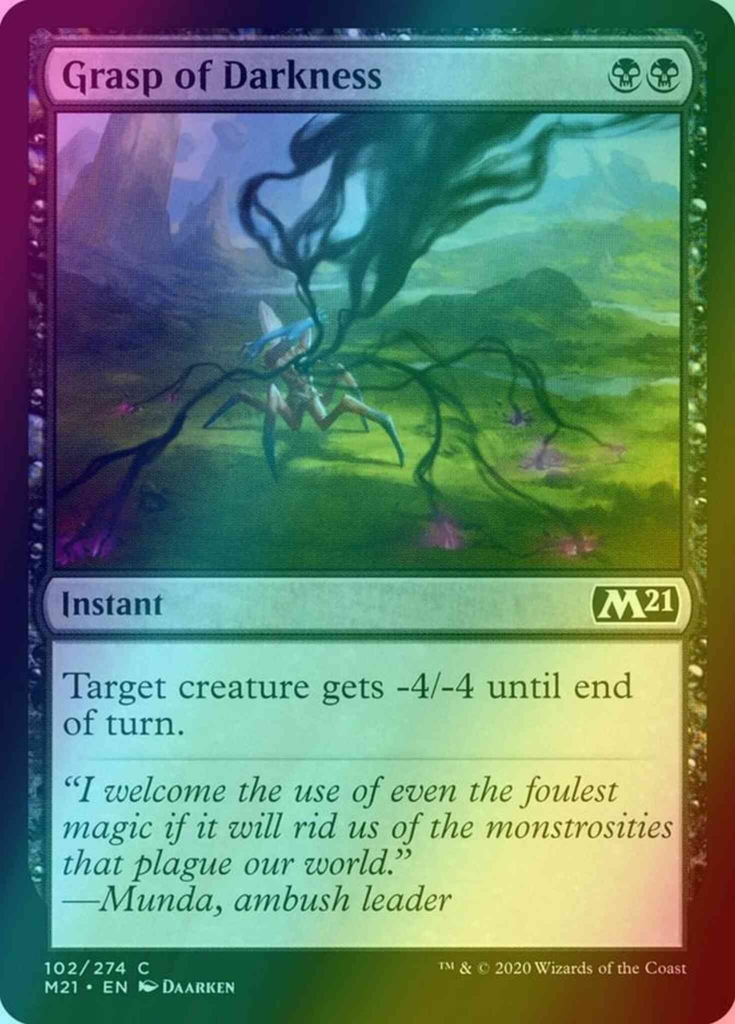 Grasp of Darkness [102] [Core Set 2021] [Foil]
