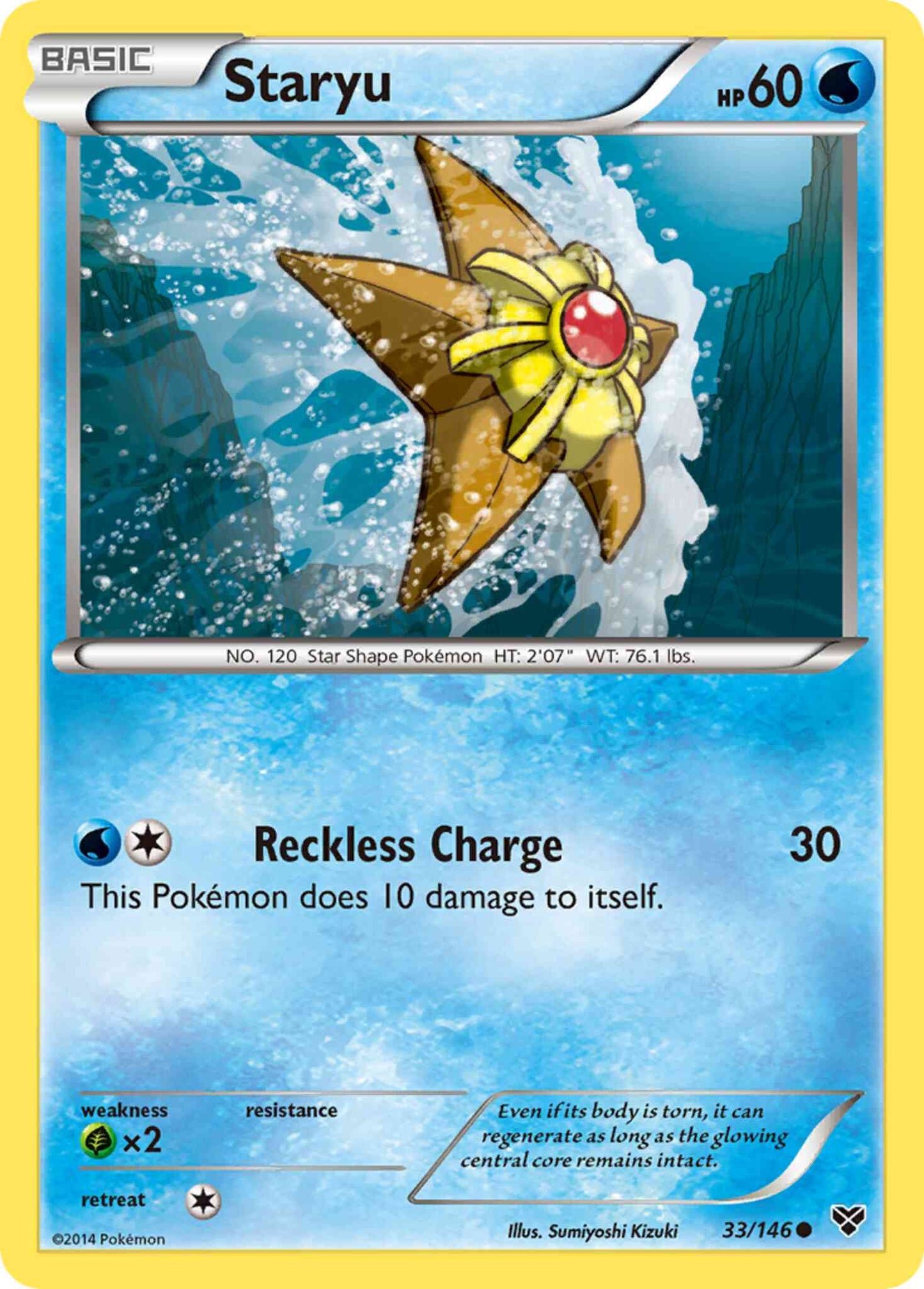 Staryu - 33/146 - Common [xy1-33] [Reverse Holo]