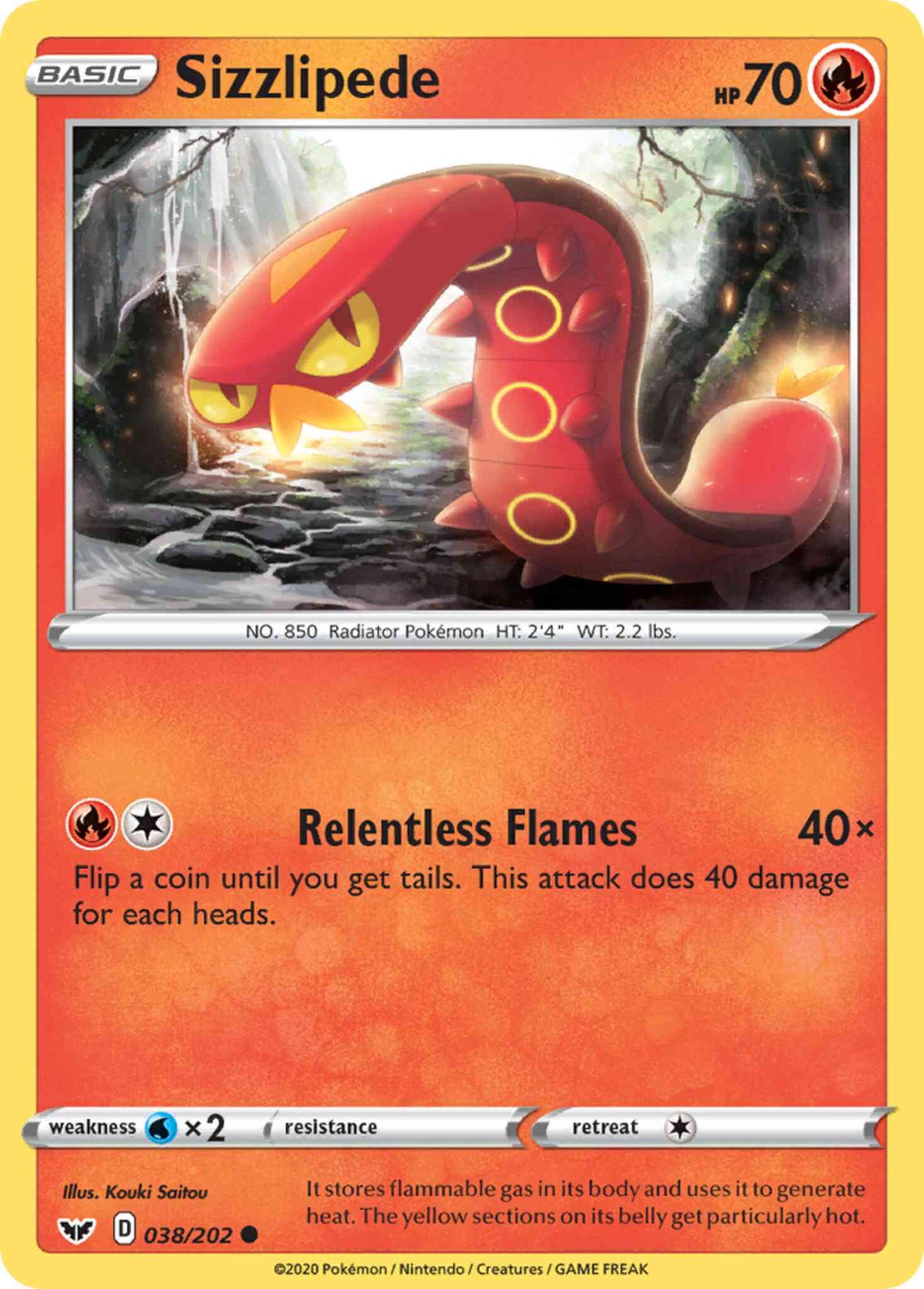 Sizzlipede - 038/202 - Common [swsh1-038] [Non-Holo]