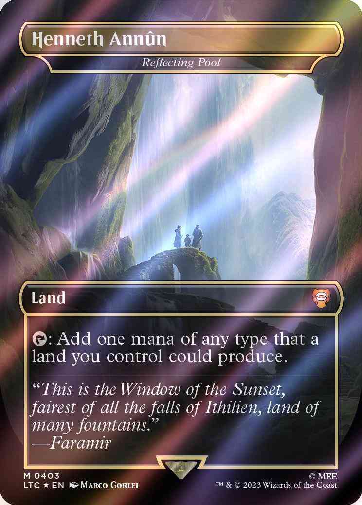 Henneth Annûn - Reflecting Pool [403] [Borderless] [Realms and Relics] [The Lord of the Rings: Tales of Middle-earth: Commander] [Surge Foil]