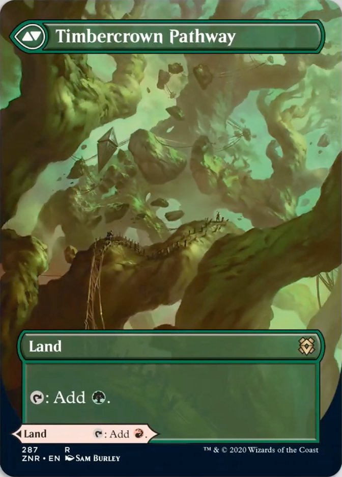 Cragcrown Pathway // Timbercrown Pathway [287] [Borderless] [Zendikar Rising] [Non-Foil]