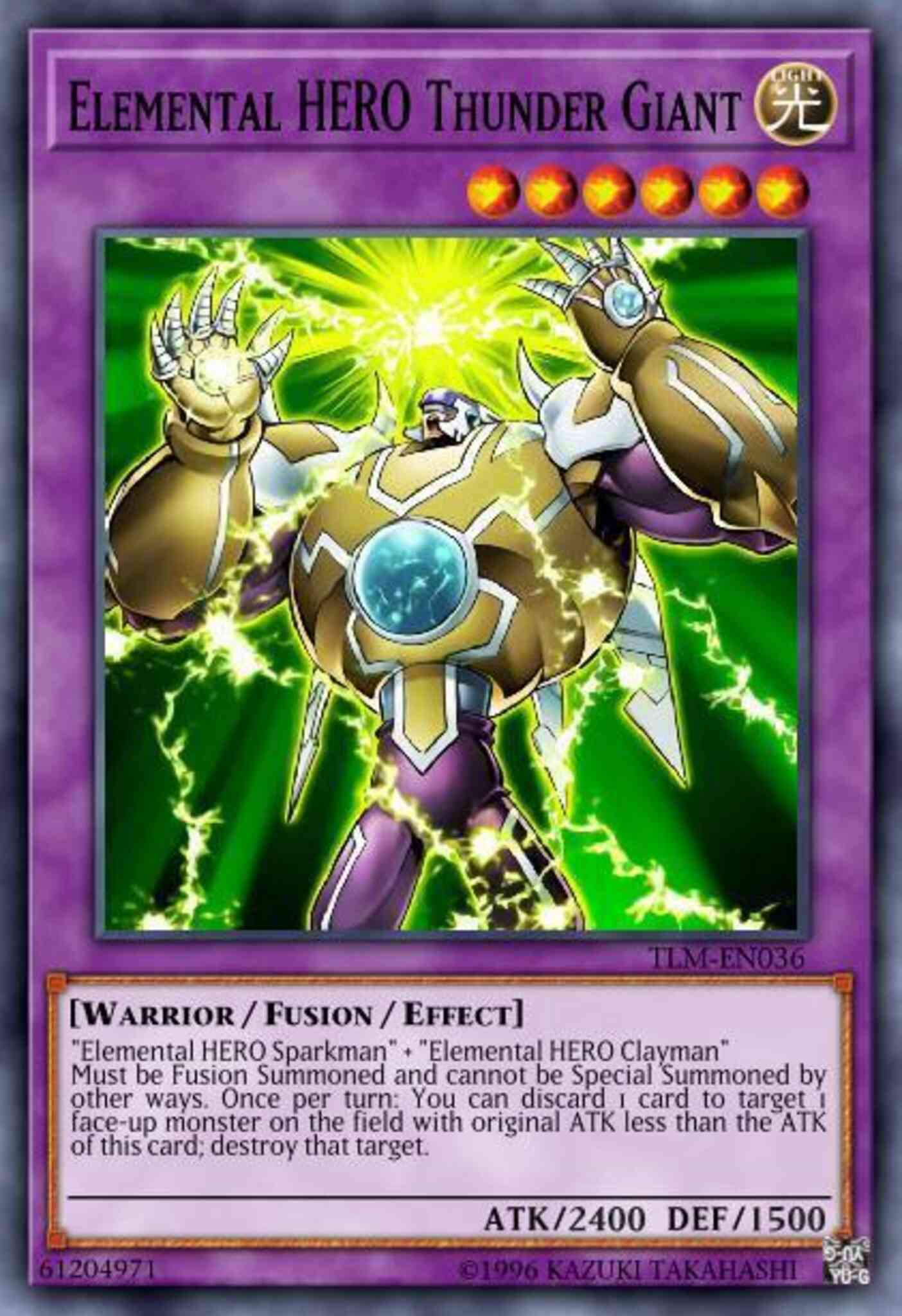 Elemental HERO Thunder Giant - EHC2-EN004 - Secret Rare - Limited