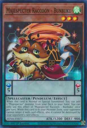 Majespecter Raccoon - Bunbuku - MZMI-EN072 - Super Rare - 1st Edition
