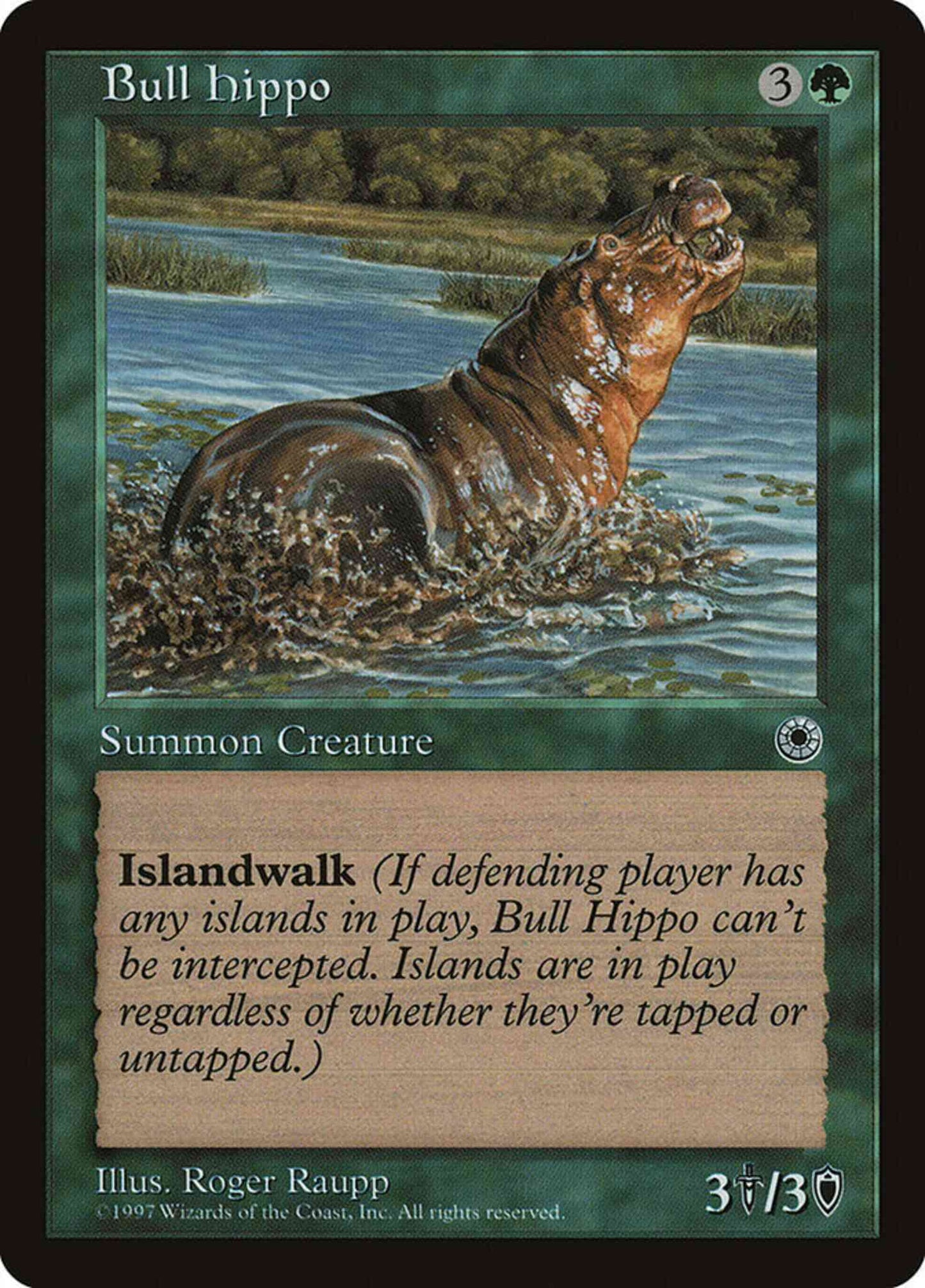 Bull Hippo [160d] [No Flavor Text] [Portal 1] [Non-Foil]
