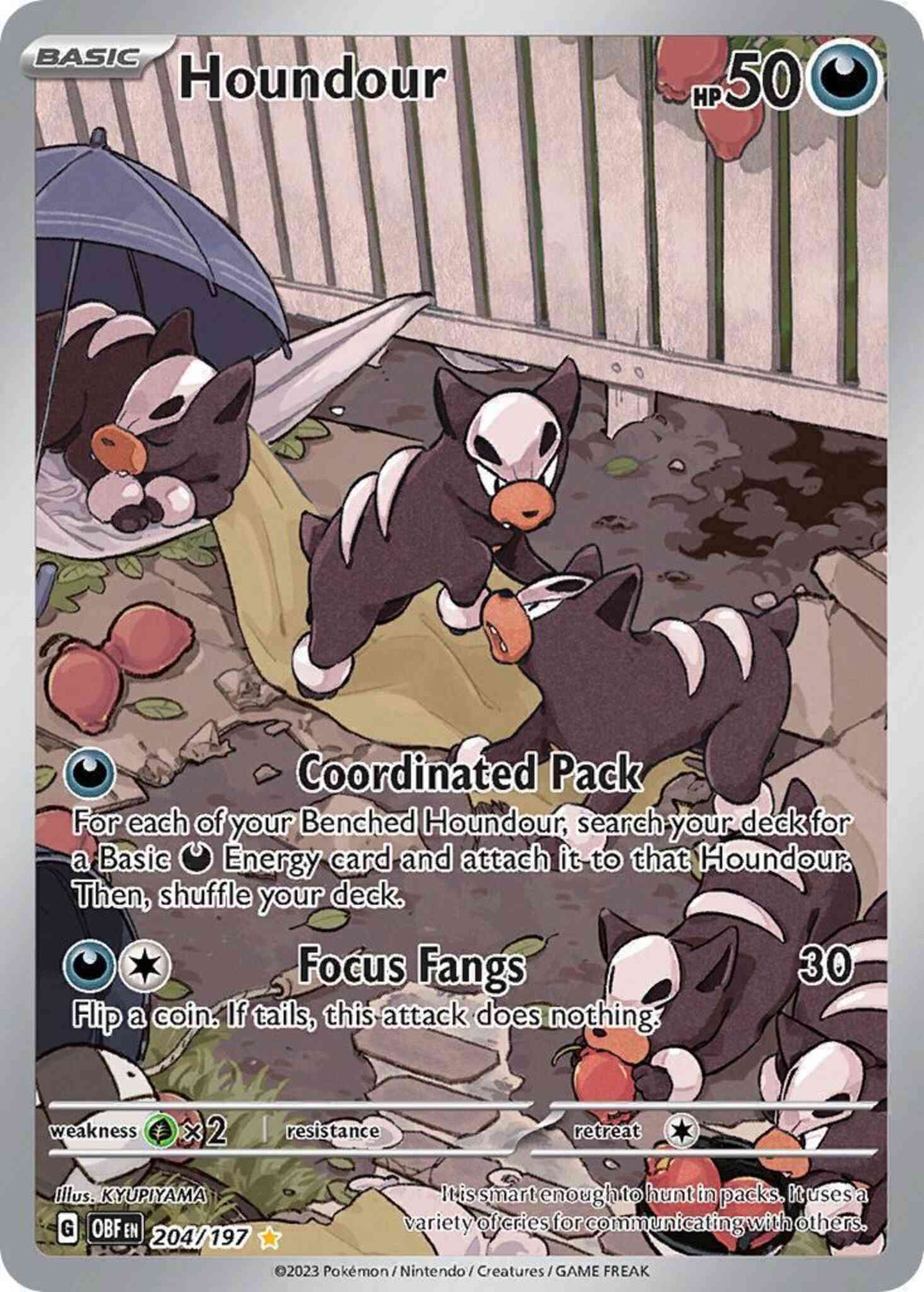 Houndour - 204/197 - Illustration Rare [sv03-204] [Ultra]