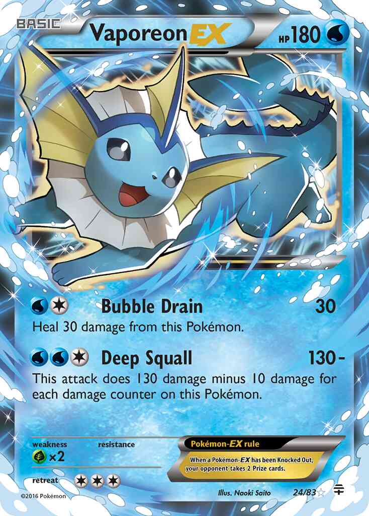 Vaporeon-EX - 24/83 - Rare Holo EX [g1-24] [Ultra]
